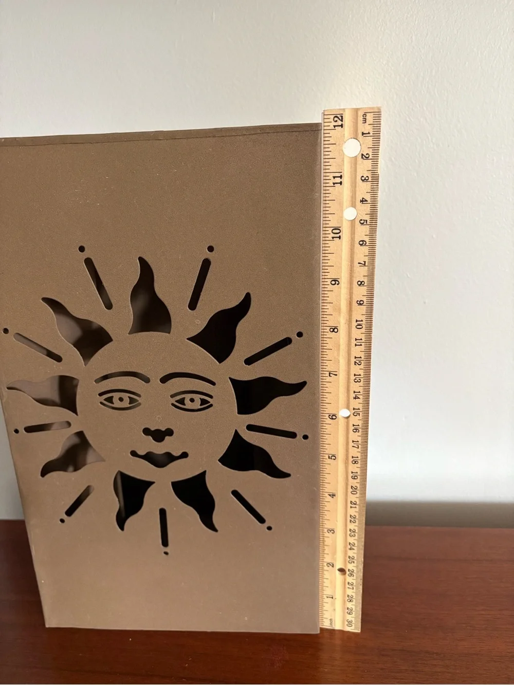 Partylite Sun Celestial Face Metal Bronze Candle holder Luminary Decor